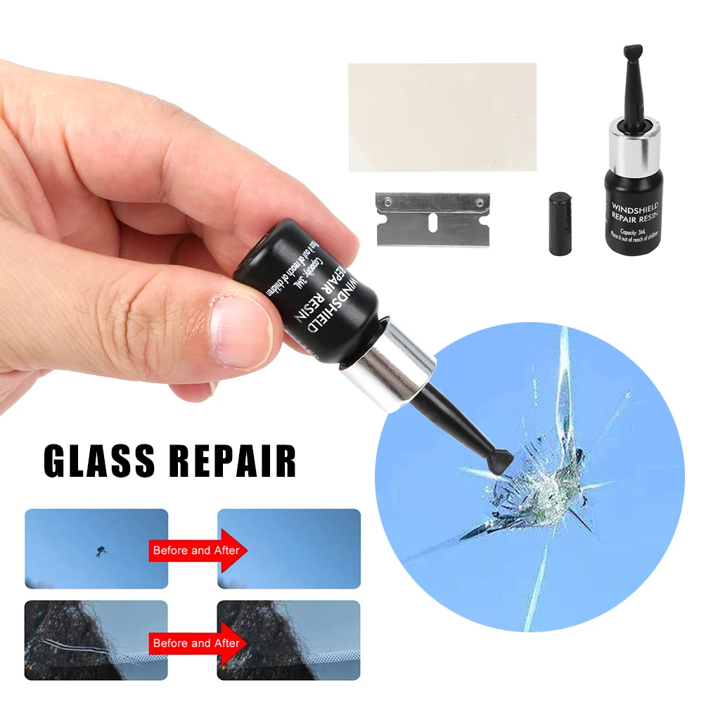 

Automotive Glass Nano Repair Fluid New Upgrade Car Window Glass Crack Chip Repair Tool Kit Crack nano-repair fluid Car Universal