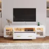 YITAHOME TV Stand for TVs up to 75" w/LED Power Outlets, Modern Entertainment Center Media Console Table 3