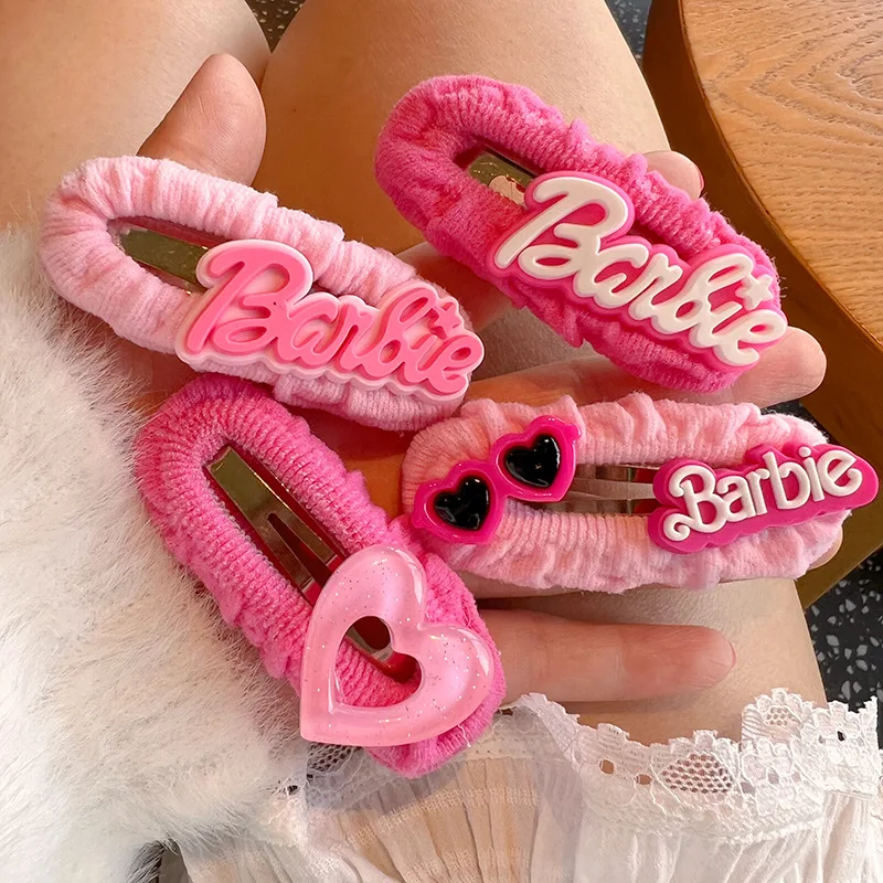 Y2K Barbie Pink Duckbill Clip Cartoon Girls Accessori Per Capelli Dolci Kawaii Girl Mini Claw Clip Cute Bangs Edge Clip Decorazione