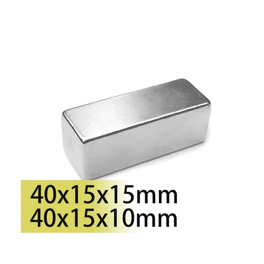 

N35 40x15x10mm 40x15x15 Rectangle 40x15 Square Neodymium Bar Block very Strong Magnets Search Magnetic Bar Ndfeb Customised