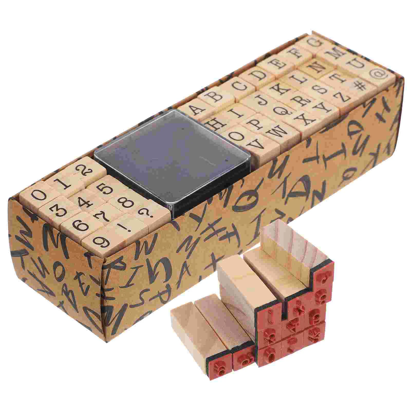 

40pcs Journal Wooden Stamps DIY Diary Stamps Retro Alphabet Stamps DIY Vintage Wooden Stampers