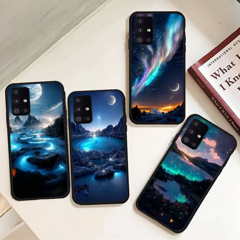 Starry Sky Aurora Night Scene Pattern Custodia Per Telefono Per Samsung Galaxy A S Note 22 52 21 20 53 51 71 12 13 10 32 50 Fe S Ultra Plus