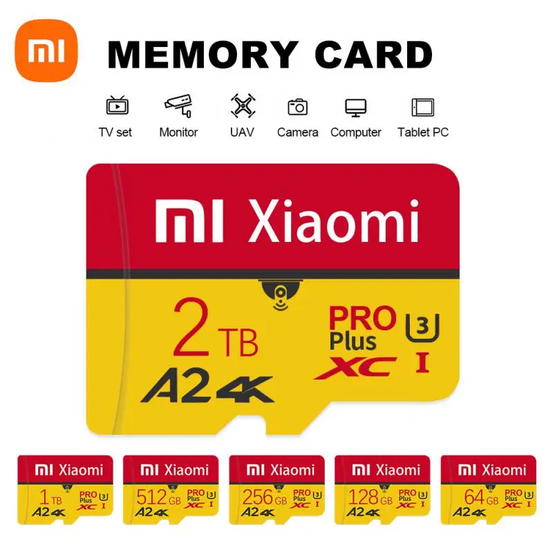 Xiaomi 2Tb Scheda Di Memoria 1Tb 512Gb Memoria Flash Schede Sd A2 Mini Scheda Di Memoria Sd Ad Alta Velocità Adattatore Da 128Gb Dash Per Fotocamera/D