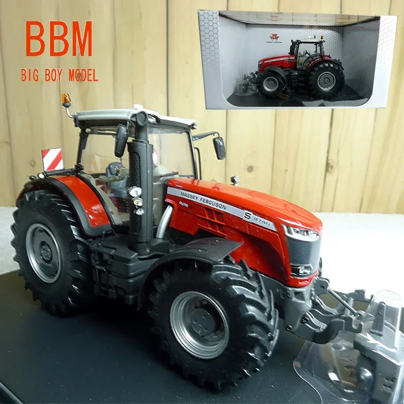 

Diecast 1/32 Scale Massey Ferguson 8740S Tractor Car Model Engineering Mechanical Model Sand Table Scene Display Toys for Boys