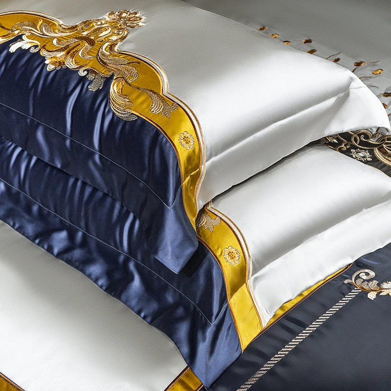 Waliicorners New Luxury Vintage Silk Brocade And Egyptian Cotton Gold Embroidered Bedding Set Quilt Cover Set Bed Linen Bedspread Pillowcases 22 Sf1f678f73fdf4ac080a1fa1f336cb13bm