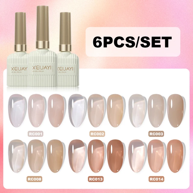XEIJAYI 6 pieces 15 ml nail polish gel set perfect for soak off nail polish gel or nail art for home and salon DIY 1