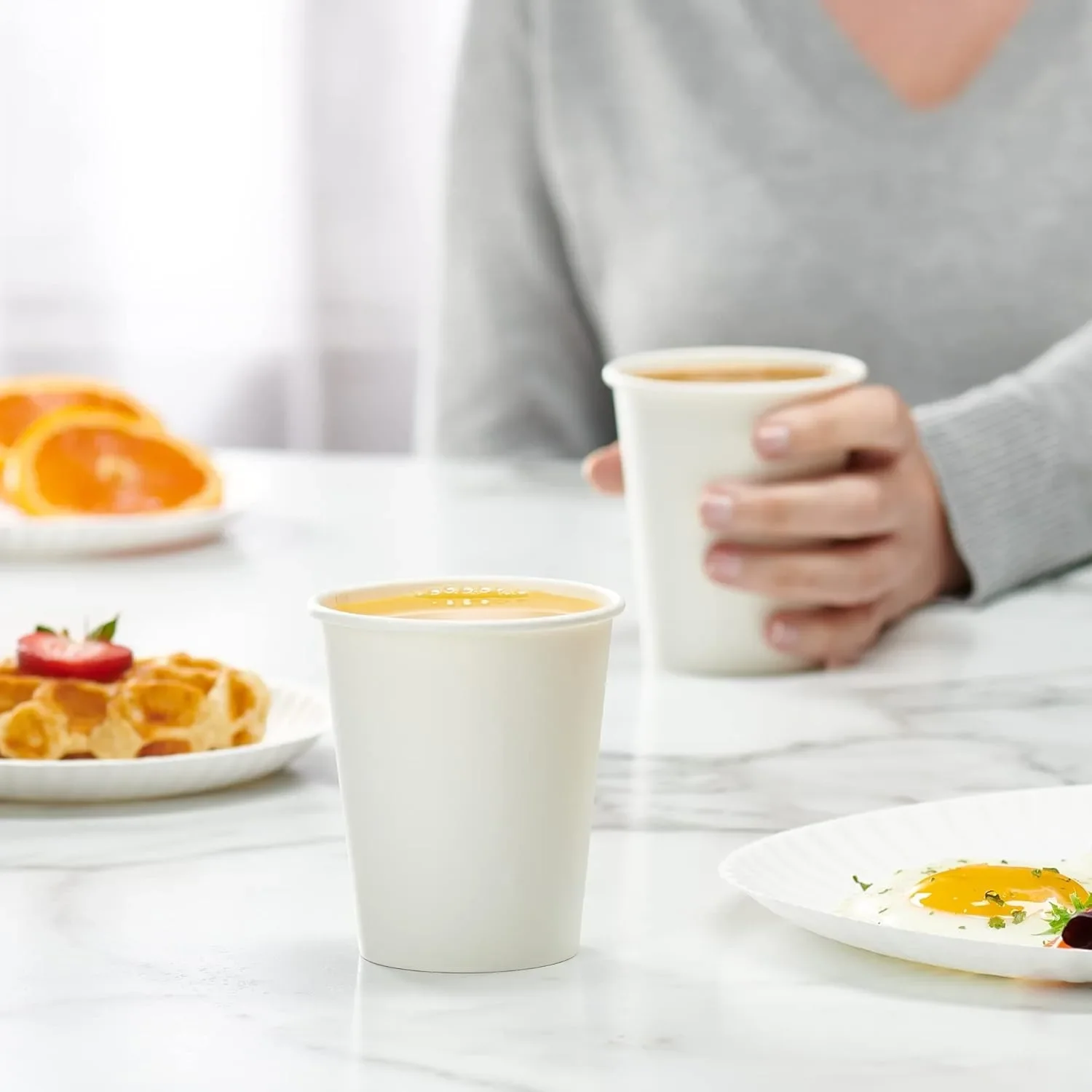 Disposable Paper Water Cups Tea Cup Dispensers Suitable for Coffee Milk Party Supplies Guest Tea Cups Drink Accessories