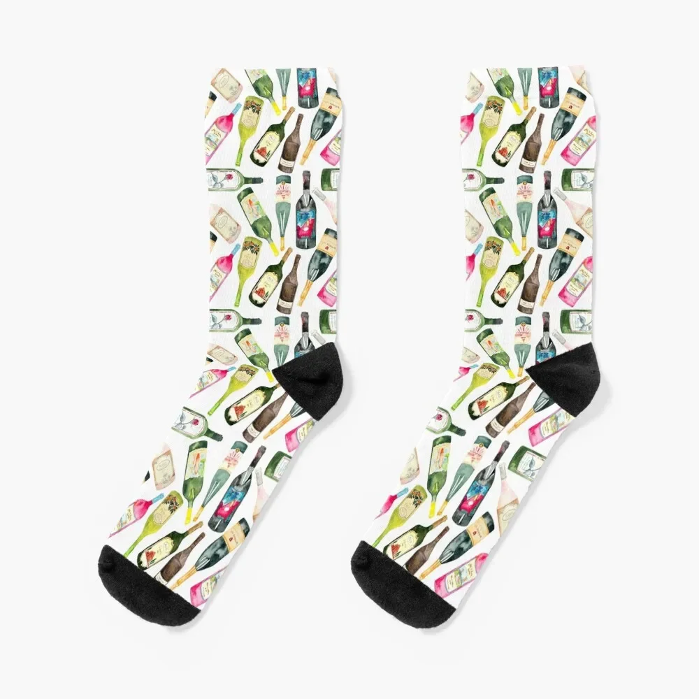 

Cheers Wine Bottles Socks christmas gifts anti-slip Ladies Socks Men's