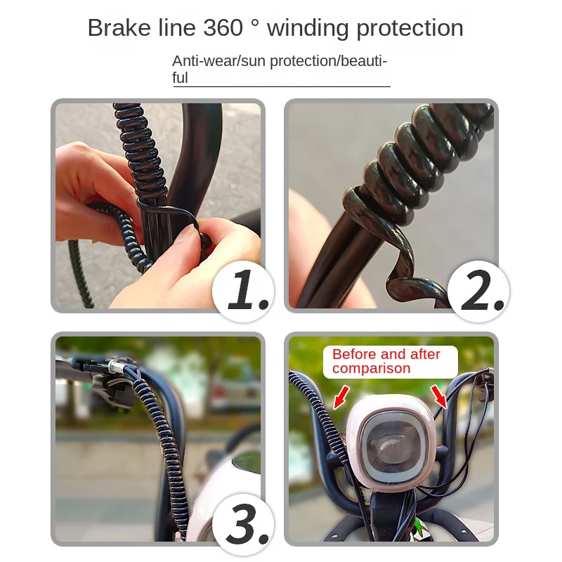 Electric Scooter Line Cable Protector 1m Brake Wire Cover for Xiaomi M365/Pro Ninebot ES1 ES4 Max G30 Front Rear Repair Parts