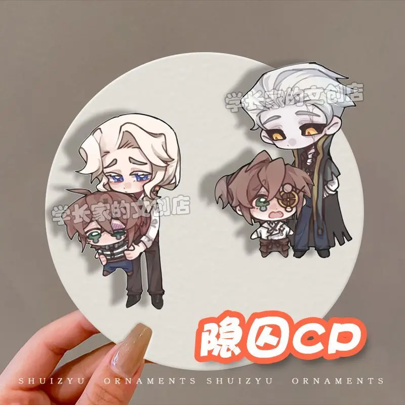 

2PCS Alva Lorenz Luca Balsa Badges Pins Anime Identity Ⅴ Brooch Cosplay Acrylic School Bag Pendant Clothes Accessorie Gift