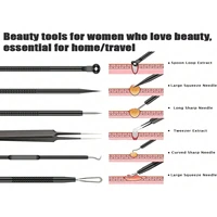 6Pcs Pimple Popper Tool Kit,  Blackhead Remover Acne Needle Tools Set Removing Care Comedone Whitehead Popping Zit 2