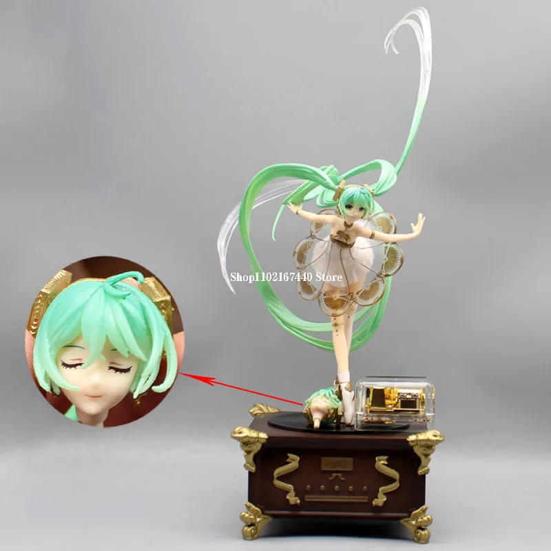 

40cm Anime Miku Princess Figures GK Symphony Hatsune Miku Action Figure Music Box Anniversary Statue PVC Figurine Ornaments Toys