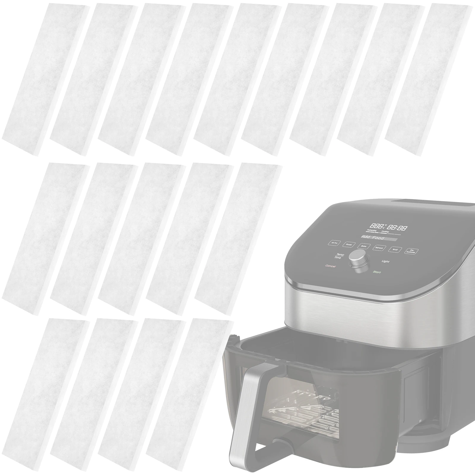 Filtros De Repuesto Para Freidora De Aire Compatibles Con Instant-Vortex- Plus-6QT Para ClearCook OdorErase, Material De Fibra