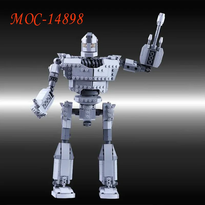 새로운 MOC-14898 영화 시리즈 로봇 818 자동 잠금 빌딩 블록, 모델 빌딩 교육, 생일 크리스마스 장난감 선물 장식품