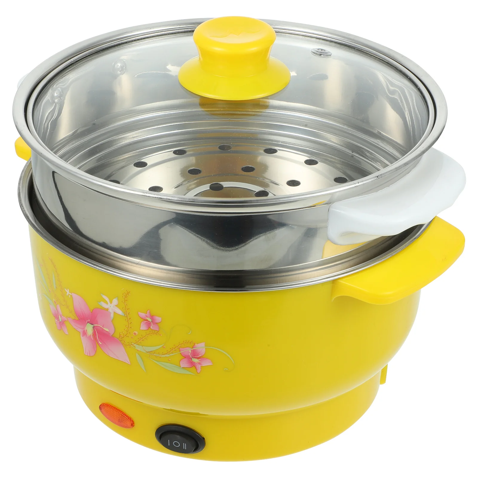 

Electric Hot Pot Steamer Pan Double Layers Stockpot Boiling Kier Multifunctional Stainless Steel Metal Student Cooking Boiler
