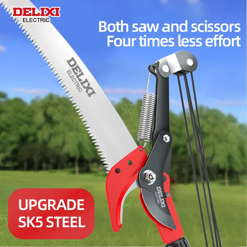 DELIXI ELECTRIC High-branch Shear High-altitude Pruning Shear Saw Tree Tool for Pruning Branches Special Scissors Garden Tools