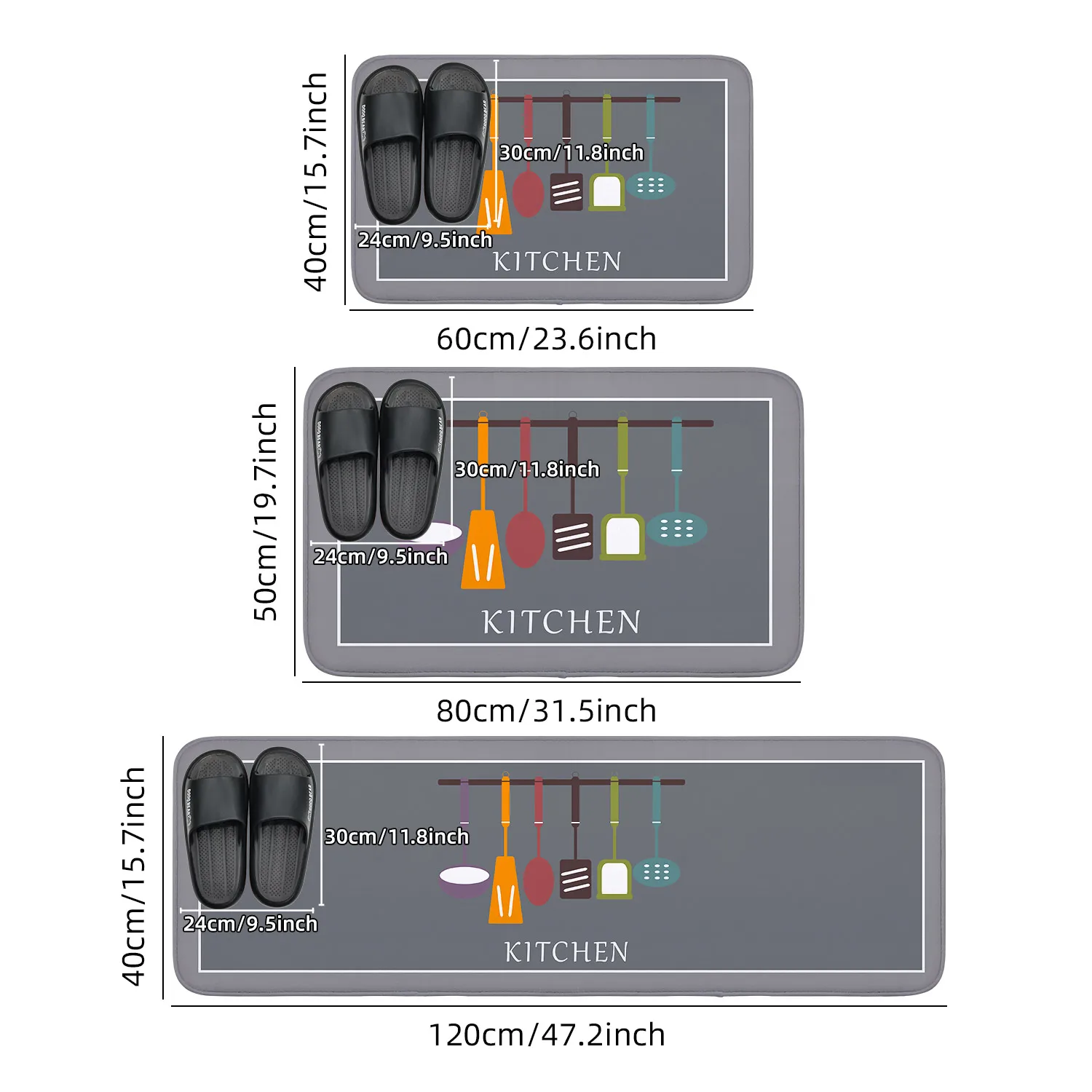 Multi-purpose Sponge Water Absorption Mat: Kitchen, Bathroom Bathroom Anti-skid, Moisture Absorption, Machine Washable Carpet BEST SELLERS