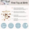 Wooden Crib Mobile Baby Bed Bell Rattle Toy Crochet Cartoon Angel Mobile Hanging Newborn Music Box Bed Bell Hanging Bracket Toy 2