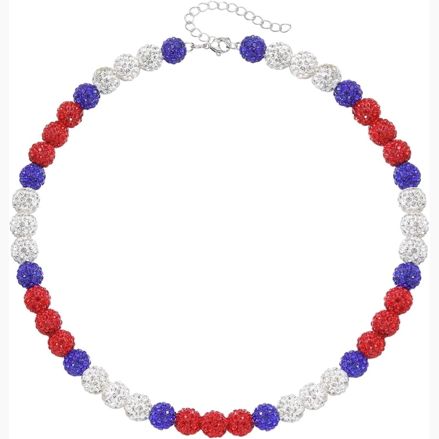 Baseball Beaded Chain Necklace for Men,Bling Ice Collection Baseball Necklace Gifts for Boys Baseball Team Lovers,18inch(45cm) 2