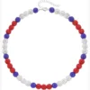 Baseball Beaded Chain Necklace for Men,Bling Ice Collection Baseball Necklace Gifts for Boys Baseball Team Lovers,18inch(45cm) 2