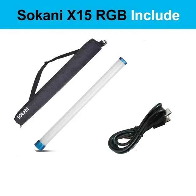 Sokani X8 X15 X25 RGB LED Video Light Handheld Light Tube Stick Soft Lighting APP Remote Control for TikTok YouTube Vlog Studio 8