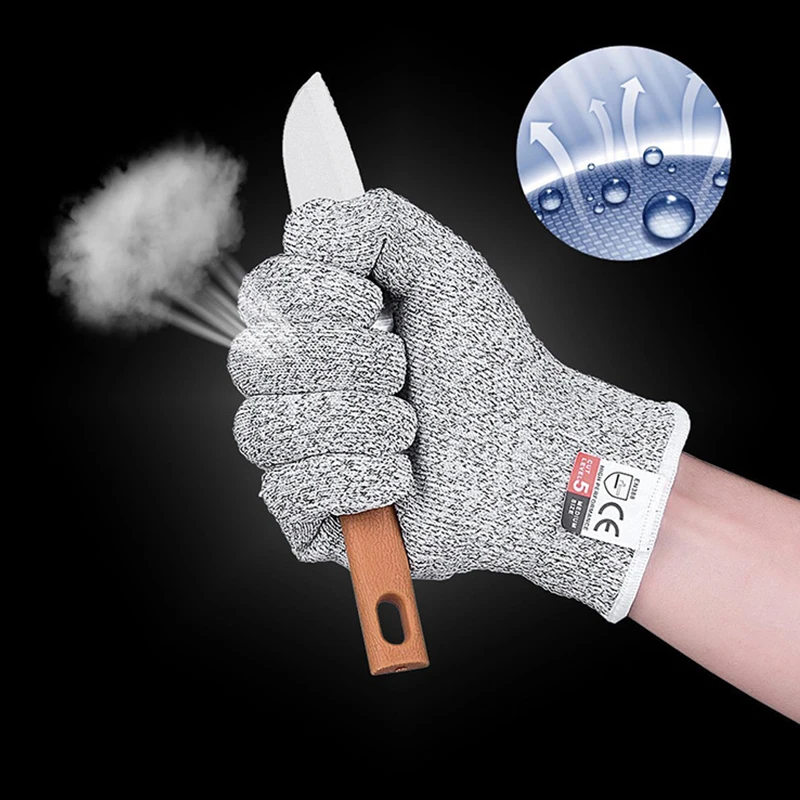 Grade 5 Anti-cutting Gloves Kitchen Slaughtering and Killing Fish Gloves HPPE Open Oysters Food Grade Labor Protection