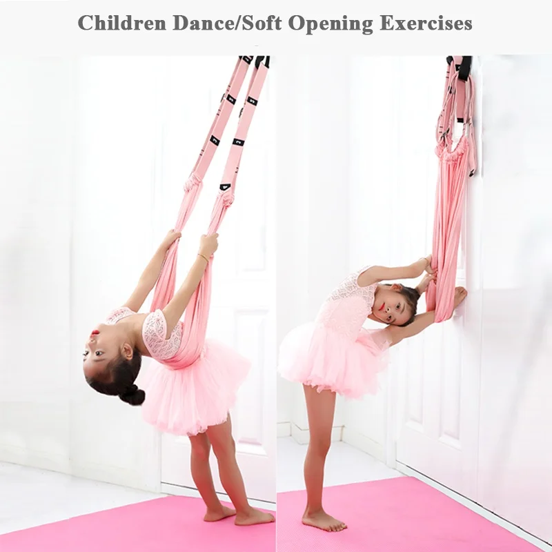 Aerial Yoga Strap, Yoga Strap Adjustable Anti-Gravity Inversion Yoga Hammock Swing Stretching Belts Gym Training Device