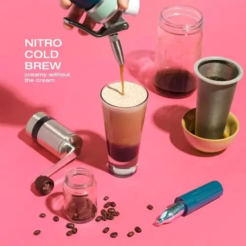 

Culinary Objects (ICO) NITRO KAFO 1L Nitro Coffee Maker, Aluminum Nitro Cold Brew Coffee Maker with Special Nitro Diffuser Nozzl