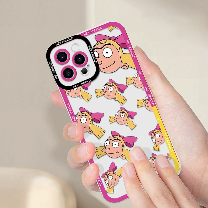 Hey A_Arnolds Cartoon Couple Clear Phone Case