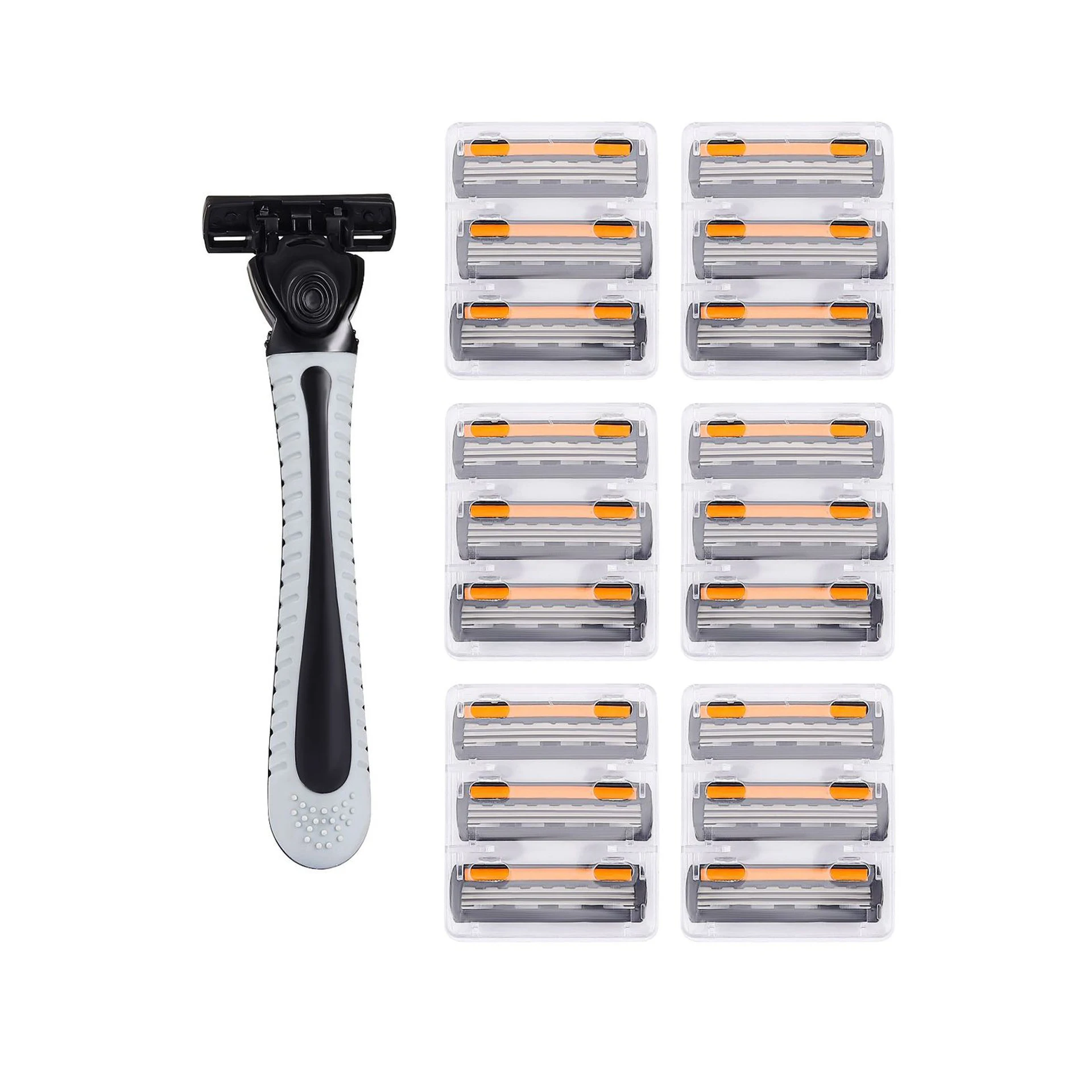 Men's Professional Reusable Safety Shaver with Three-Layer Blade