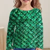 Children's Clothing Girl T-Shirts Short Sleeve Child T-Shirt Beautiful Fish Scales Print Casual Kids Summer Clothes Girl Tops﻿ 3