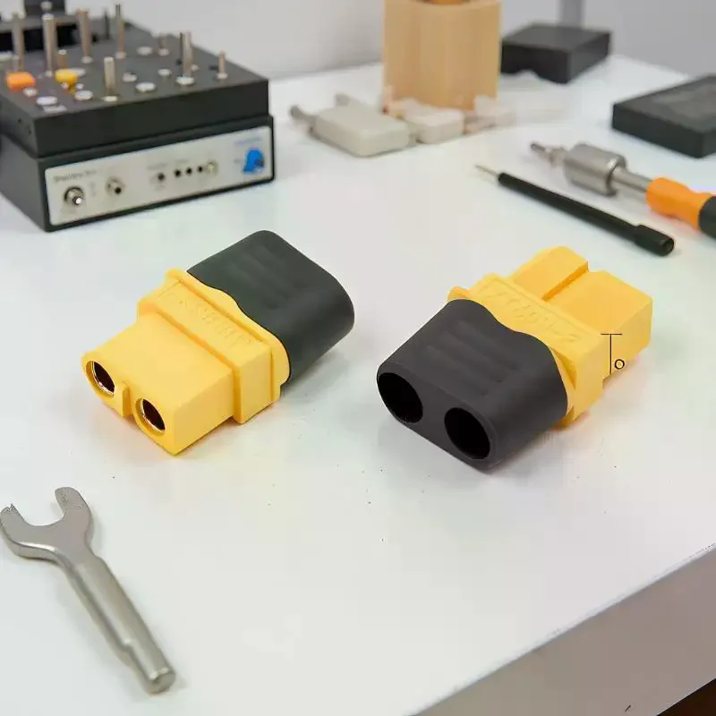 Paire de connecteurs XT60H pour batterie lithium, avec cosses à souder.