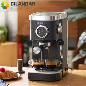 Casa piccola macchina da caffè italiana 20Bar pressione temperatura visiva automatica estrazione intelligente montalatte caffettiera 1