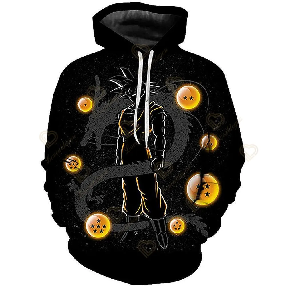 

Dragon Ball Z Anime Hoodie 2023 Hot Sale Pullovers Sweatshirts Dragon Ball Graphic Printed Tops Casual Hip Hop Streetwear