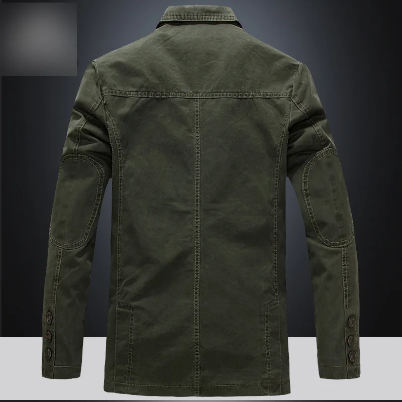 Men Blazer Middle-aged Loose Men Fashion Business British Style Casual Suit Three Button Cotton Casual Clothes Single West Coat 4