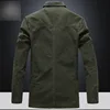 Men Blazer Middle-aged Loose Men Fashion Business British Style Casual Suit Three Button Cotton Casual Clothes Single West Coat 4