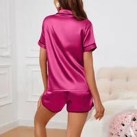 Luxury Satin Silk Women's Pajamas Set Short Sleeve Sleepwear Leisure Home Clothes Nightwear Comfortable Pyjamas for Women Pj Set - Image 3