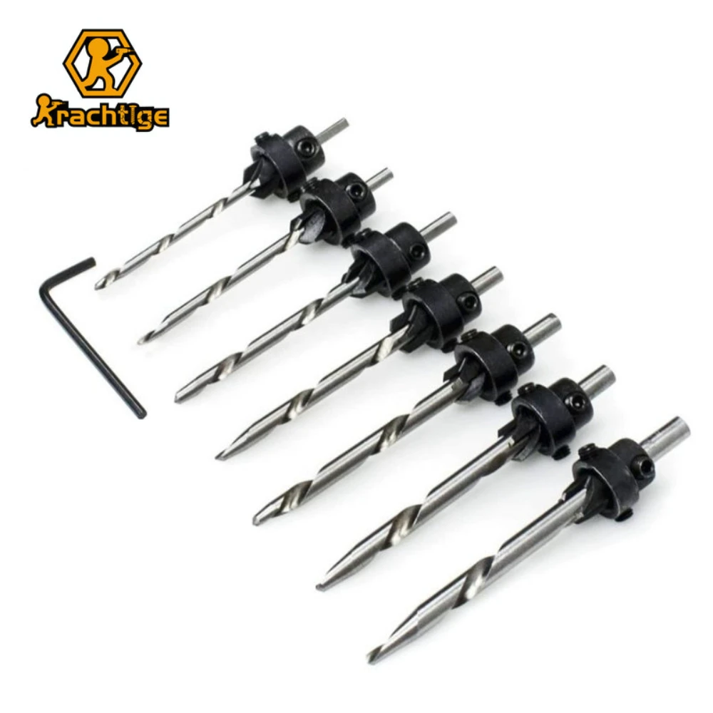 Krachtige Stop Collars Hex Key Wood Pilot Hole DIY Adjustable Depth