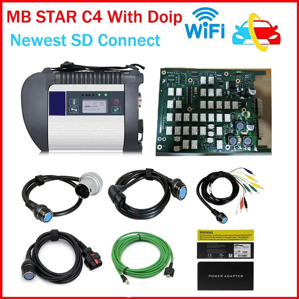 

Полный чип MB Star C4 Plus DOIP Wifi функция SD Подключение диагностический инструмент с SSD v2023.09 полное программное обеспечение для автомобиля/грузовика