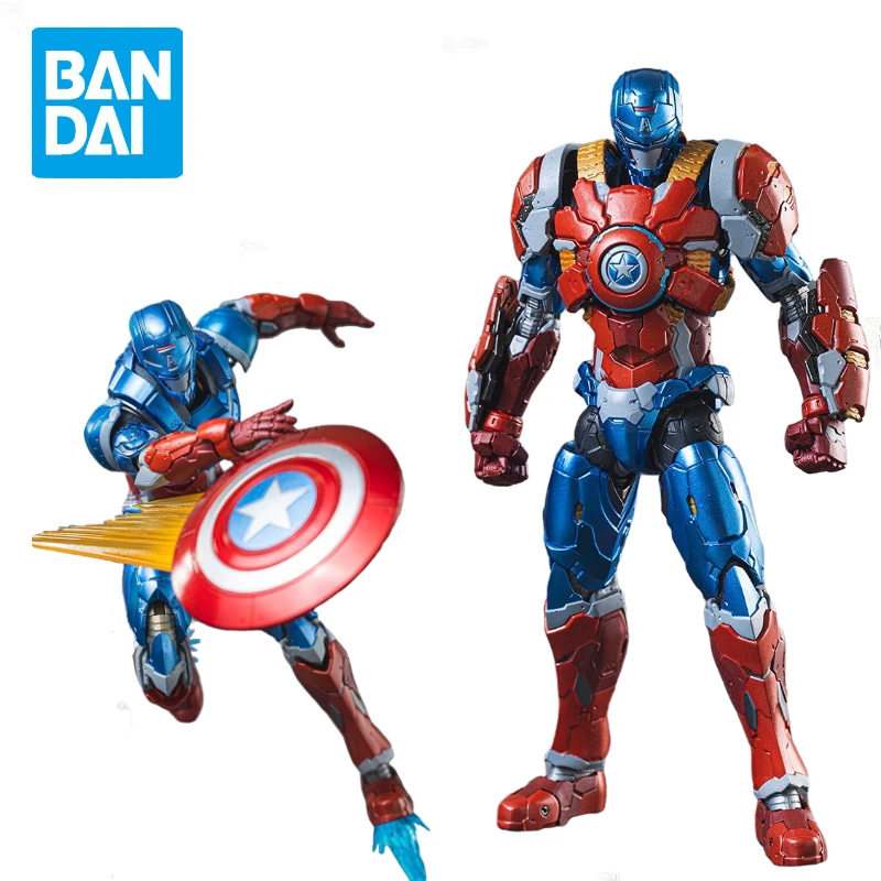 

Боевые фигурки Bandai shкомпarts TECH-ON AVENGERS Captain America, боевые фигурки, коллекция подарков, хобби