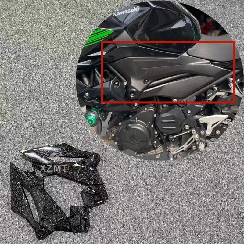 Motorcycle Carbon Fiber Paint Oil Tank Baffle Fairing Fit For Kawasaki Z400 2018 2019 2020 2021