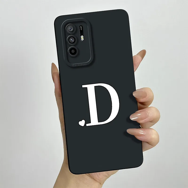 Chic Letters Square Shockproof Phone Case - Elegant Protective Back Cover