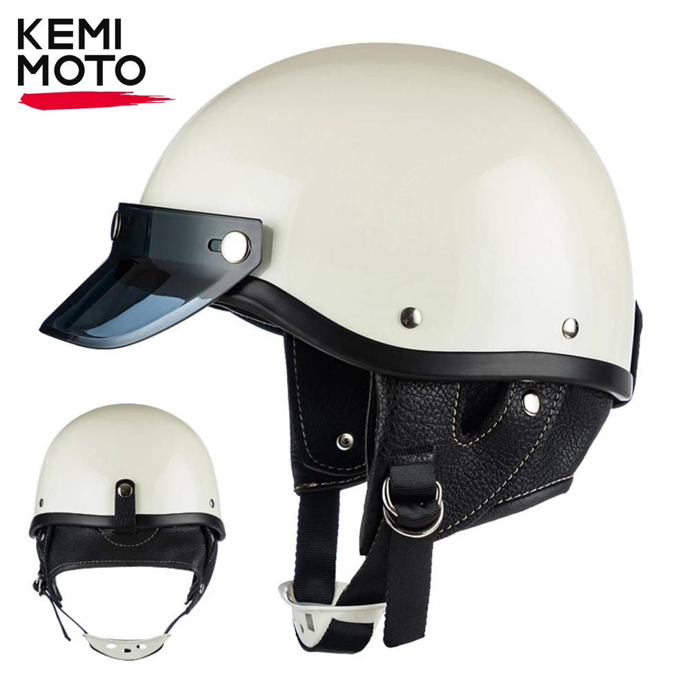 

Half Helmets Vintage Motorcycle Retro Racing Riding Helmet Motorbike Half Face Helmets Biker Motorbike Moto Scooter Helmet Casco