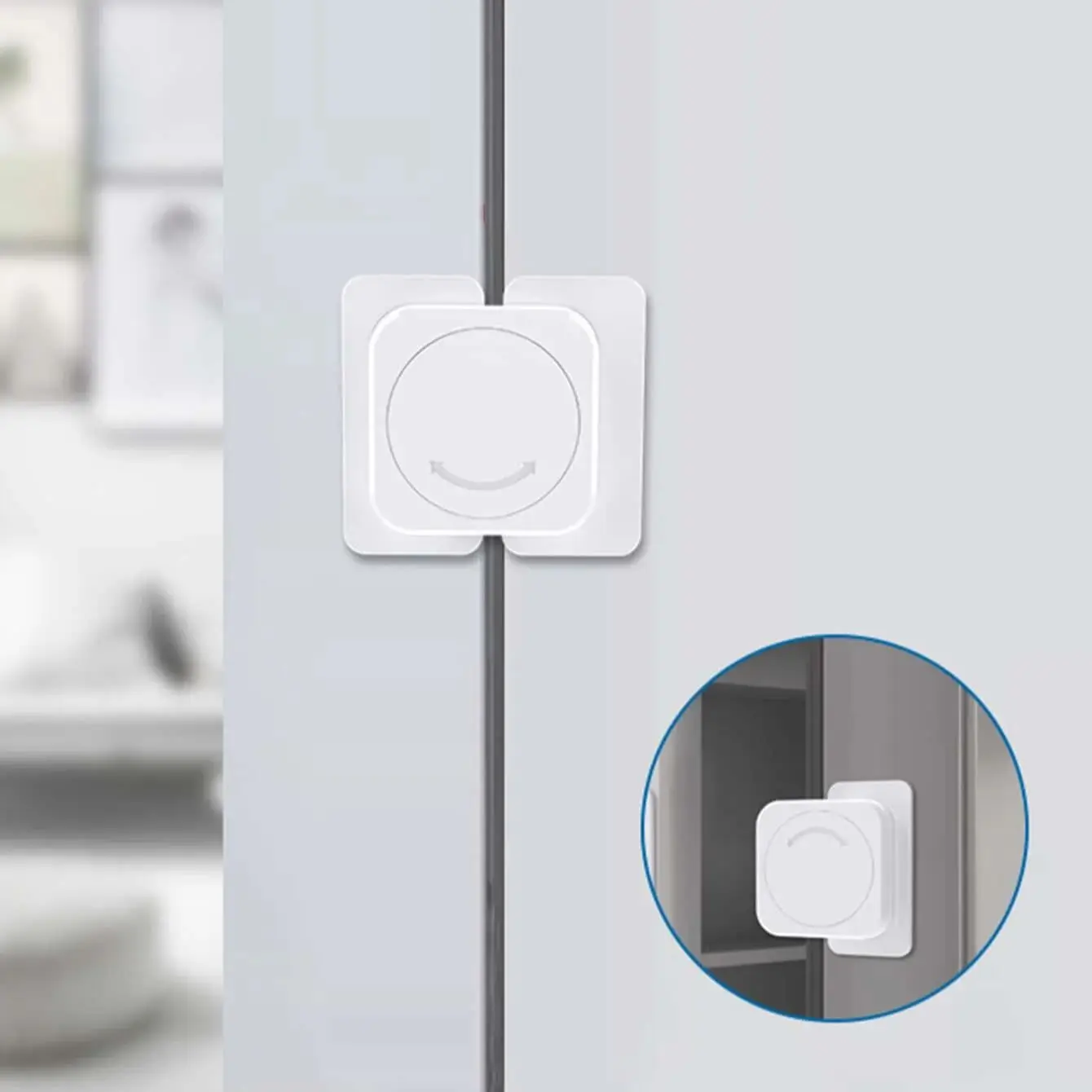 1pc- Safety Locks Refrigerator Door Lock Multi-function Baby Anti-Pinching Hand Home Cabinet Door Drawer Security Protector