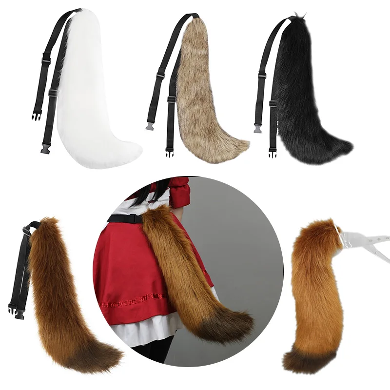 

Wolf Dog Tail Costume Furry Tail Cosplay Party Costume Masquerade Halloween Party Costume Accessories