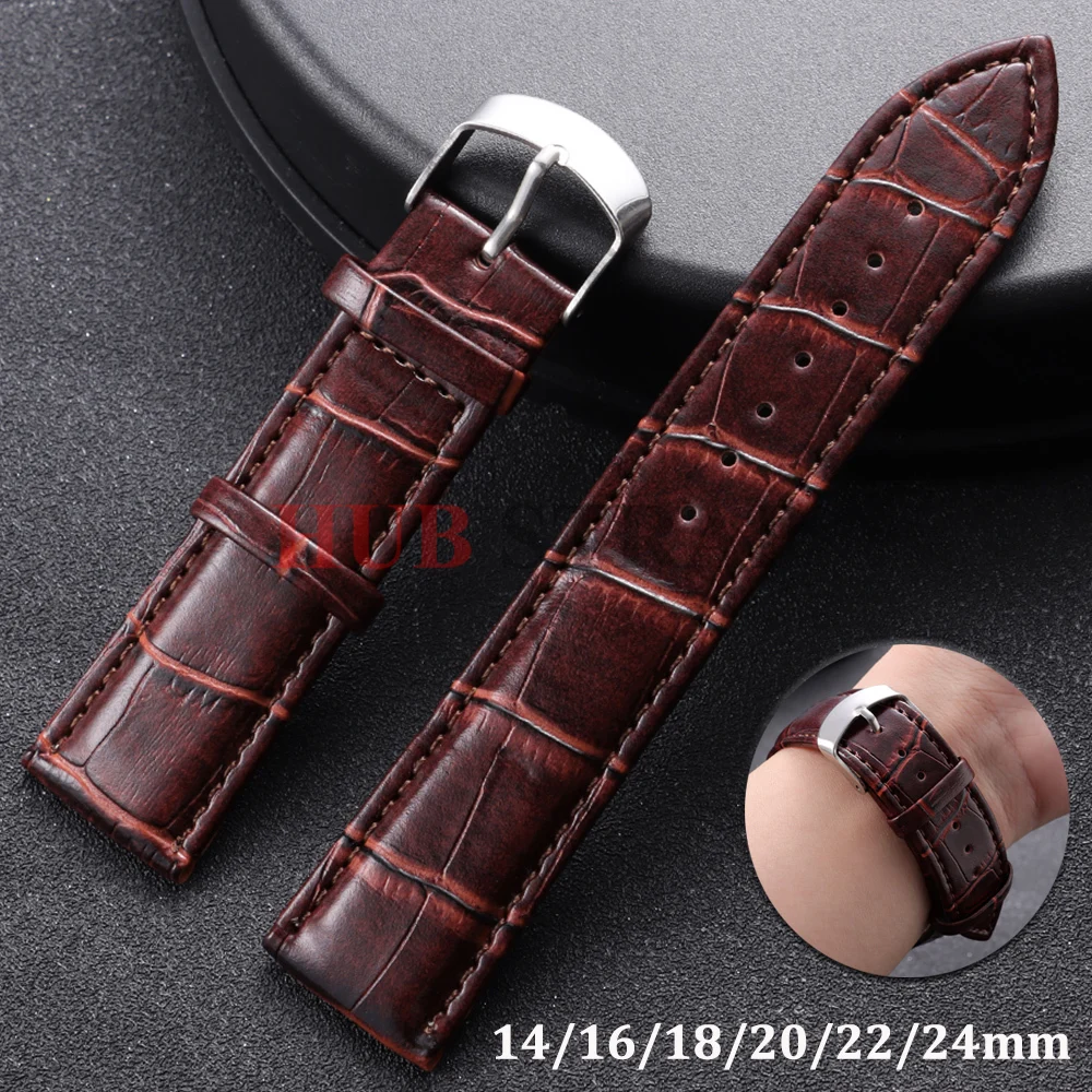 Premium Leather Watchband - Universal Soft Sport Strap Replacement