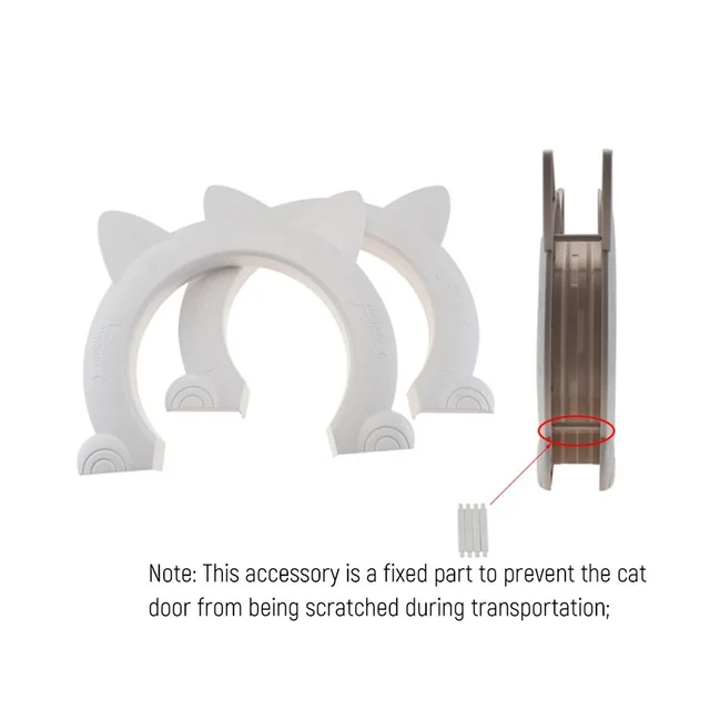 Cat Door Dog Hole Access Direction Controllable Toy For Pet Training Dog Cats Kitten ABS Plastic Small Pet Gate Door Kit Cat Dog 6