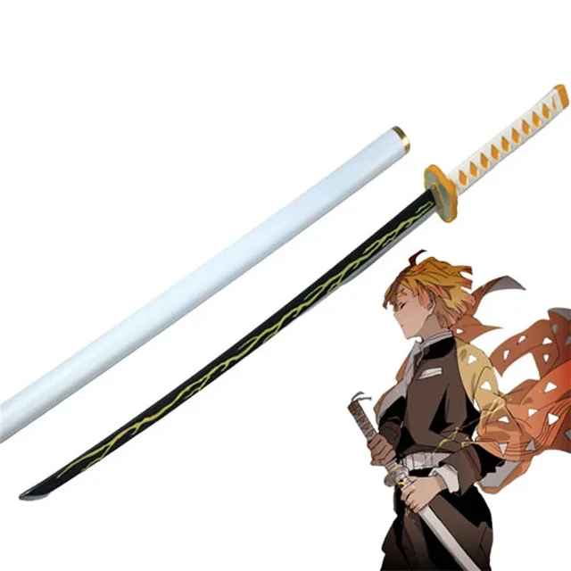 Kimetsu no Yaiba Original Anime Katana Cosplay Weapon Sword Agatsuma Zenitsu  Kyoujurou Tanjirou Swords 80cm - AliExpress