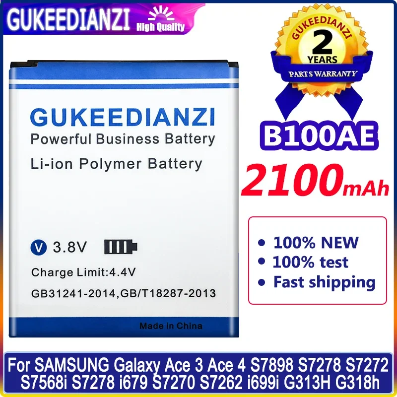 

Replacement Battery For Samsung Galaxy Ace 3 Ace 4 S7568i S7278 I679 S7270 S7262 I699i S7898 S7272 G313H G318h B100AE B100AC