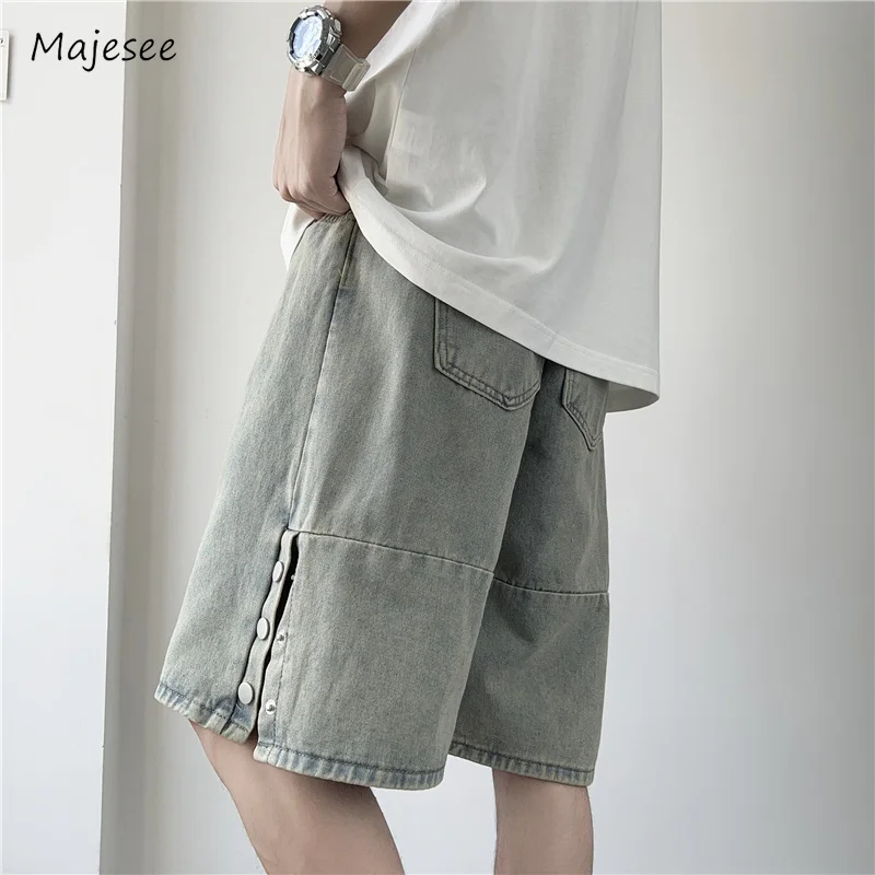 

Однотонные шорты мужские спортивные свободные до колена со средней талией дышащая Молодежная жизненная уличная одежда подходящая ко всему винтажная одежда для отдыха